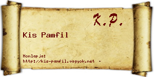 Kis Pamfil névjegykártya